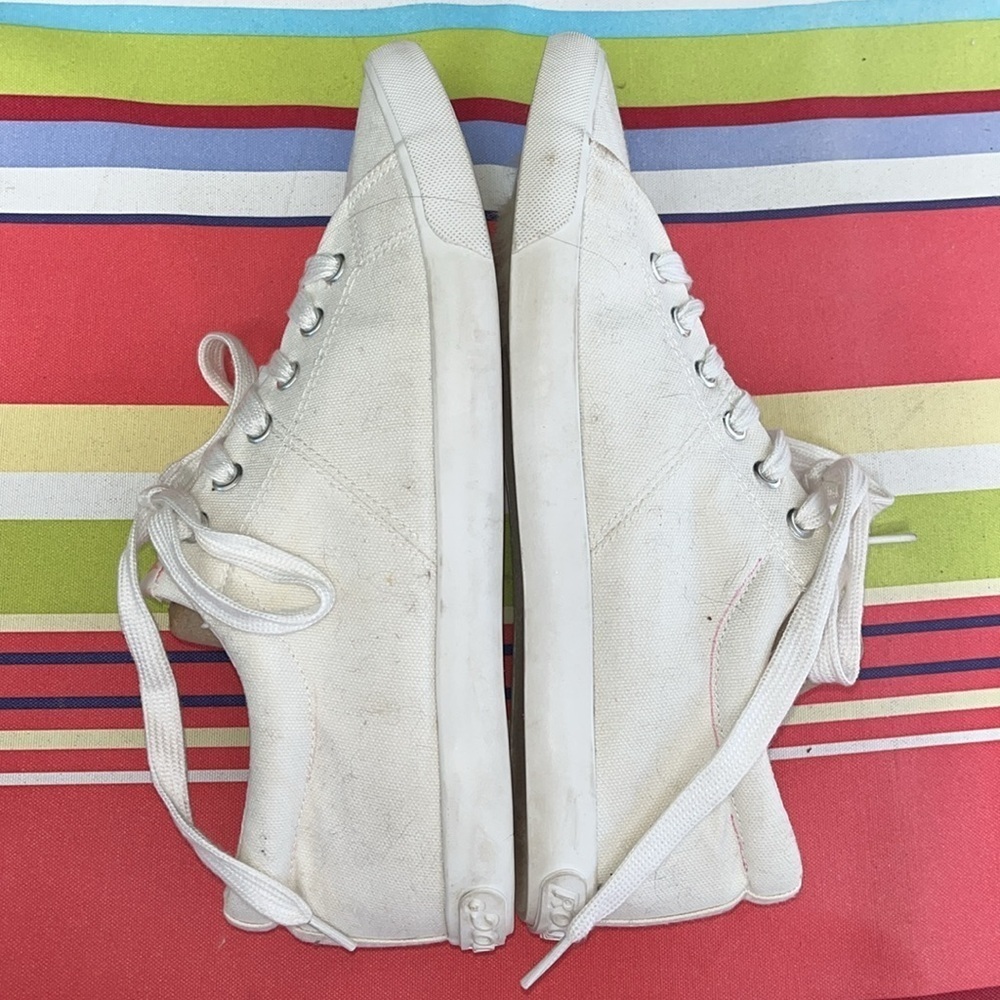 WOMEN’S SIZE 11/EURO 42 WHITE CANVAS AND RUBBER ROCKET DOG SHOES (LIKE KEDS) - Picture 6 of 9